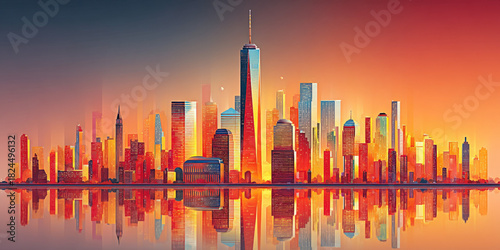 New York skyline panoramic ...