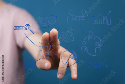 Hand interacting with digit...