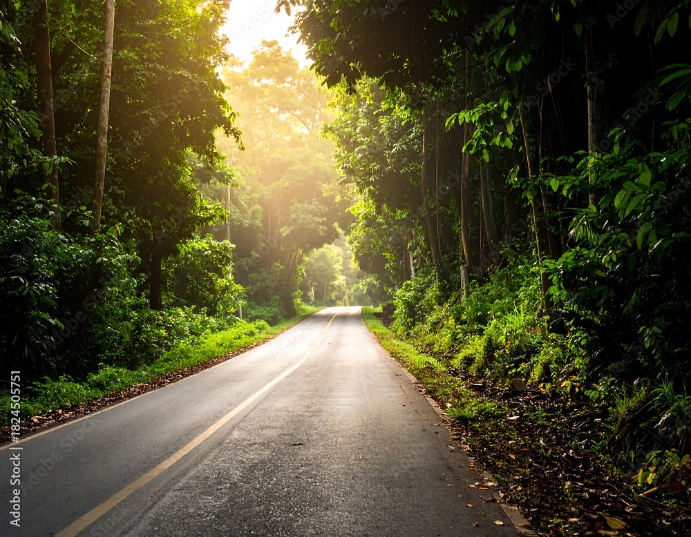 Obraz premium road in the forest