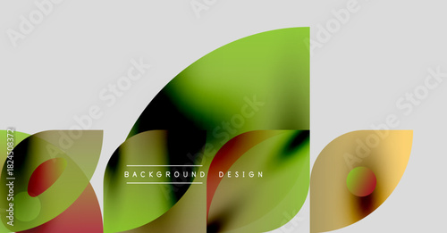 Abstract fluid shapes, vibrant colors blend. Modern design elements create dynamic composition. Background features gradients, smooth transitions.
