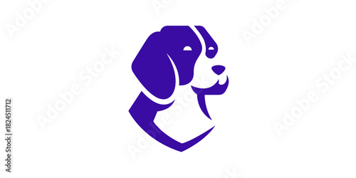 Simple Beagle Dog Logo Template Icon Symbol Illustration
