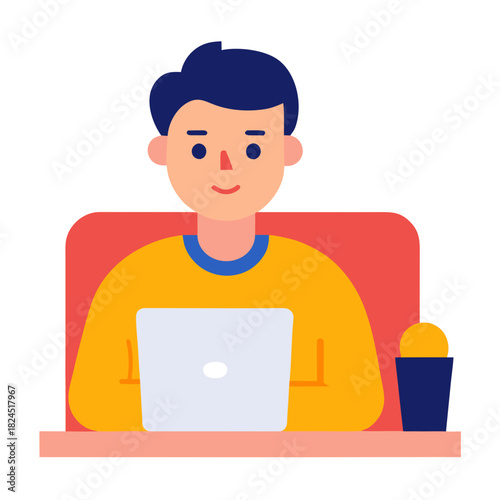 a businessman with laptop