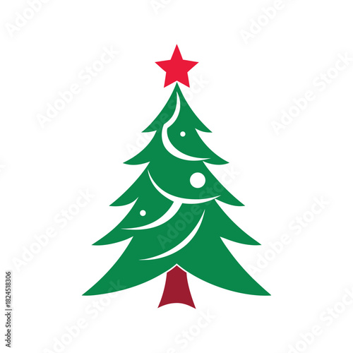 christmass tree tattoo vector