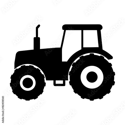 tractor isolated on white