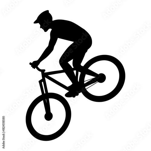 silhouette of a biker