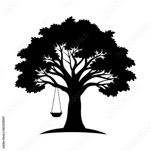 vector tree silhouette