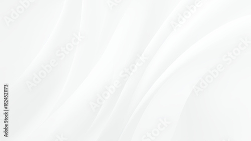 White abstract wavy background with soft flowing lines and gentle shadows. Vector, illustration