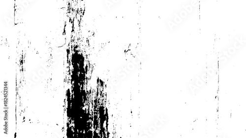 Gritty distressed black and white grunge texture overlay or background Vector, illustration