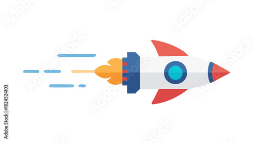 Icon of a rocket launching representing startup growth and fast business expansion
