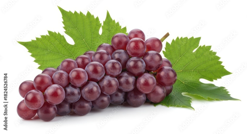 Fototapeta premium purple grape, isolated on white background, clipping path, full depth of field