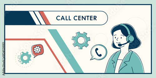 Call center representative ready to assist clients