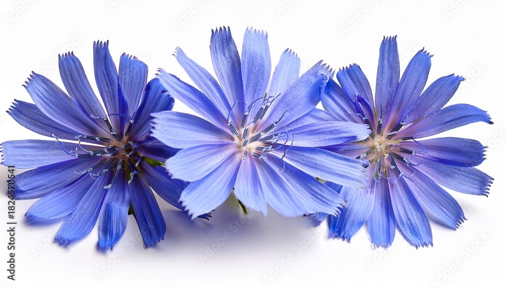 Obraz premium chicory flower blooming isolated on white background perfect for graphic design projects