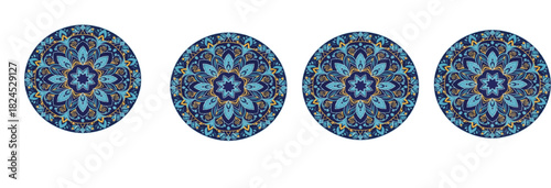 Mandala pattern, circular design, teal blue artwork, symmetrical motif, floral geometry, ethnic ornament, boho texture, meditation art, spiritual decor, decorative symmetry