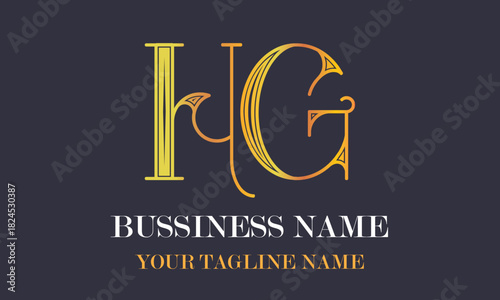 HG H hg initial logo | initial based abstract modern minimal creative logo, vector template image. luxury logotype logo, real estate homie logo. typography logo. initials logo