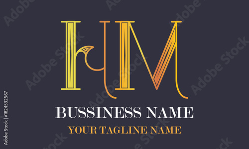 HM H hm initial logo | initial based abstract modern minimal creative logo, vector template image. luxury logotype logo, real estate homie logo. typography logo. initials logo