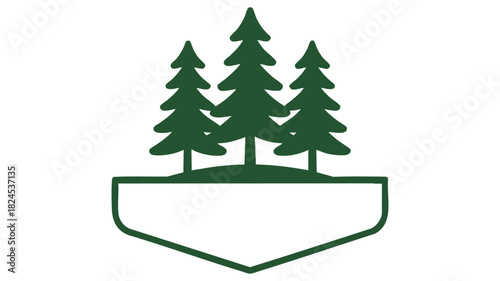 Forest pine tree logo design