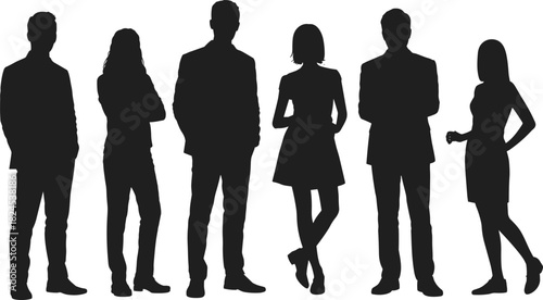 silhouette, business, professional, corporate, team, diversity, unity, fashion, 
