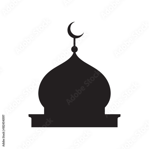 Silhouette of a woman praying vector illustration icon