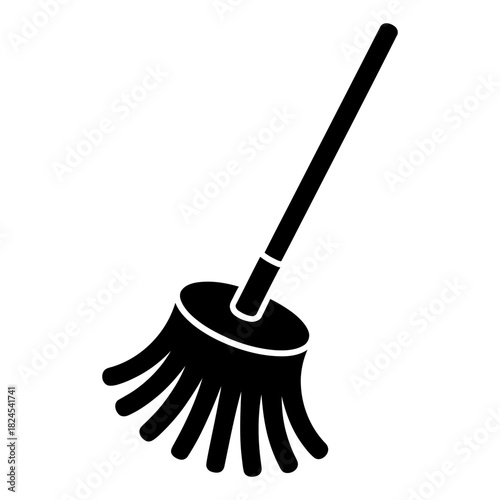 mop icon Silhouette vector style on white background
