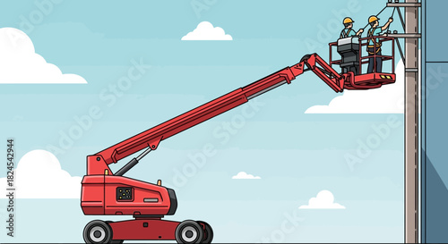 Illustration of a screening plant separating materials into piles.