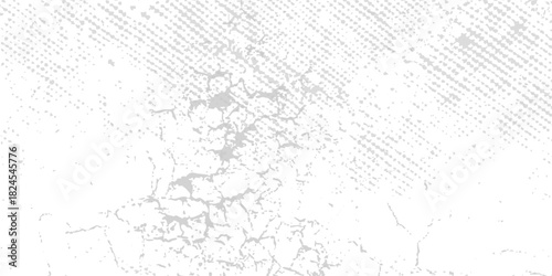 Worn black and white grunge texture. Distress paper overlay. Dark grainy texture background. Dust overlay textured. Grain noise particles. Weathered effect. Torn graininess pattern. Vector, EPS 10.