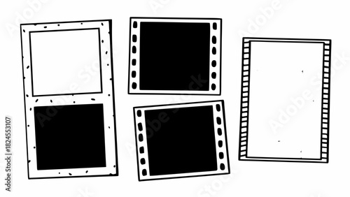 Set of 10 old dusty torn paper pieces ripped vintage grunge background elements vector