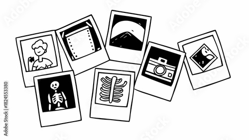 Doodle set of 10 medical imaging systems vector illustration icons