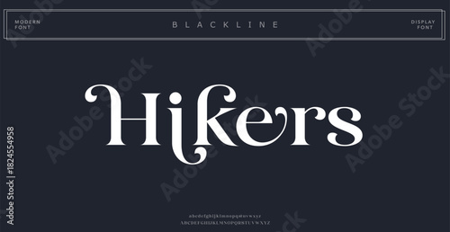 Abstract Fashion font alphabet. Minimal modern urban fonts for logo, brand etc. Typography typeface uppercase lowercase and number. vector illustration