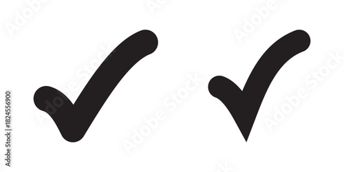 Check mark icon vector illustration. Tick mark sign and symbol