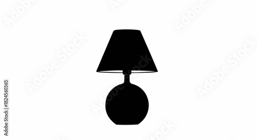 Elegant silhouette of a table lamp against a plain white backdrop.