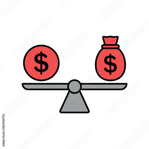 Icon a Debt to Income Ratio, isolated against a clean background.