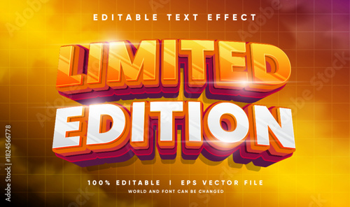 limited edition vector text effect with modern style