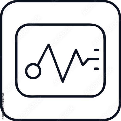 Heartbeat Monitor Graph Icon pulse