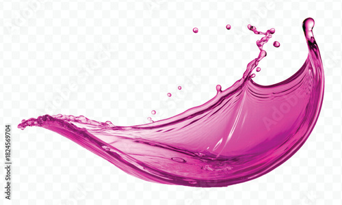 dynamic smooth liquid fresh water splash in different color and curve style isolated on white background 