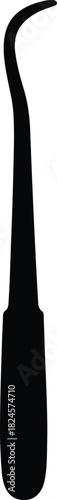 Illustration Dental scaler periodontal instrument endodontics instrument silhouette vector