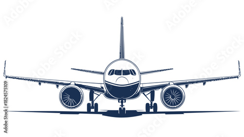 Fly High with This Modern Commercial Airplane, Perfect for Travel Designs and Aviation Themes, Scalable for Any Project, Ready for Your Next Adventure
