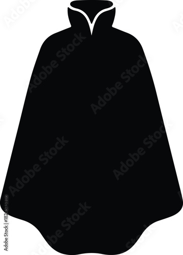 Illustration Dracula cloak silhouette costume halloween party silhouette vector
