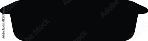 Illustration Empty baking pan for oven cooking silhouette vector