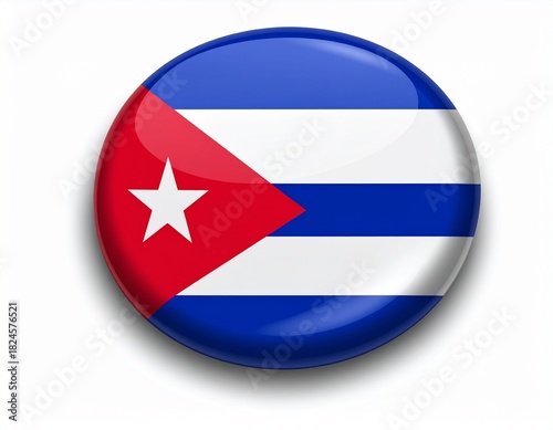 Cuba Flag Button on White Background Free Download Cuba Flag Button on White Background - GFXLoad