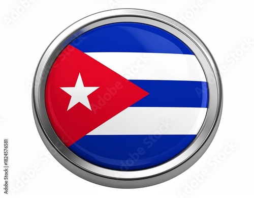 Cuba Flag Button on White Background Free Download Cuba Flag Button on White Background - GFXLoad