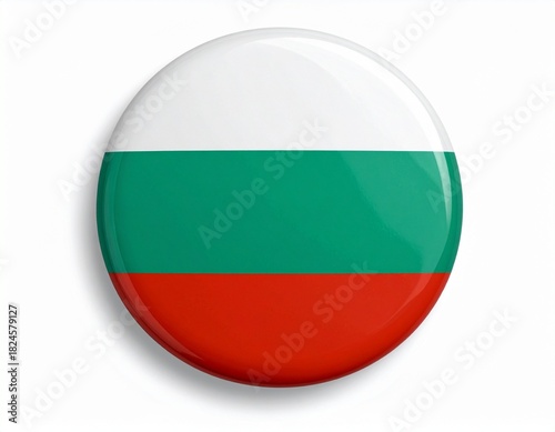 Free Download Bulgaria Flag Button on White Background - GFXLoad