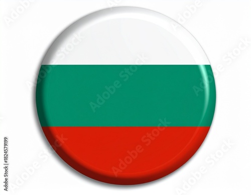 Free Download Bulgaria Flag Button on White Background - GFXLoad