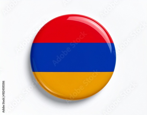 Free Download Armenia Flag Button on White Background - GFXLoad