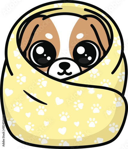 winter cape for a cat on white background