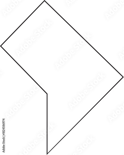 Washington DC USA Map Outline, Editable Vector EPS, Blank Printable Map
