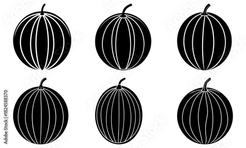 Fresh watermelons ready for summer fun, simple and clean design evokes healthy eating, perfect for logos, menus, and website graphics