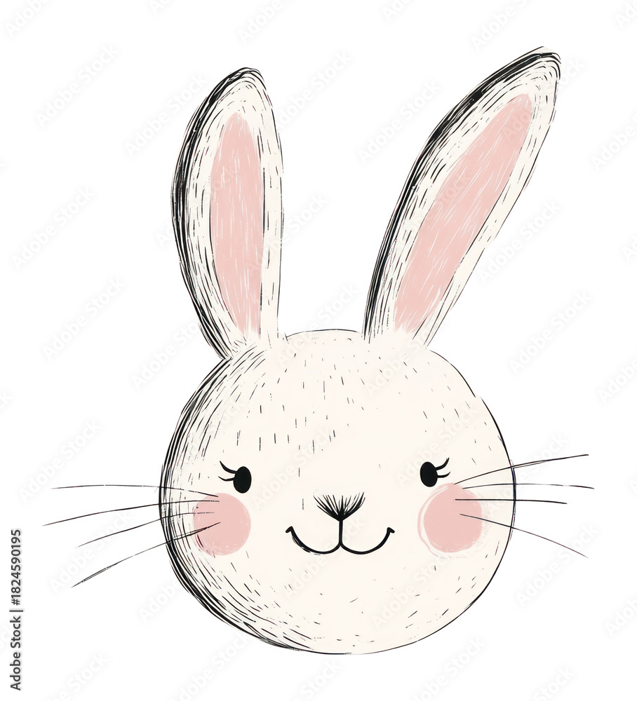 Fototapeta premium PNG Cute bunny animal art illustration.