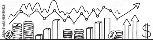 Financial Growth: An illustration of rising financial metrics showcases the upward trajectory of capital