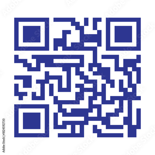 QR scanner vector illustration. Mobile scan outline sign isolated. Mobile phone with digital barcode reader for web link, app or online transaction vector. eps 10