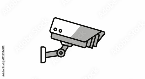 Surveillance Camera Icon Security System Monitoring for Safety and Protection, Vector Illustration
